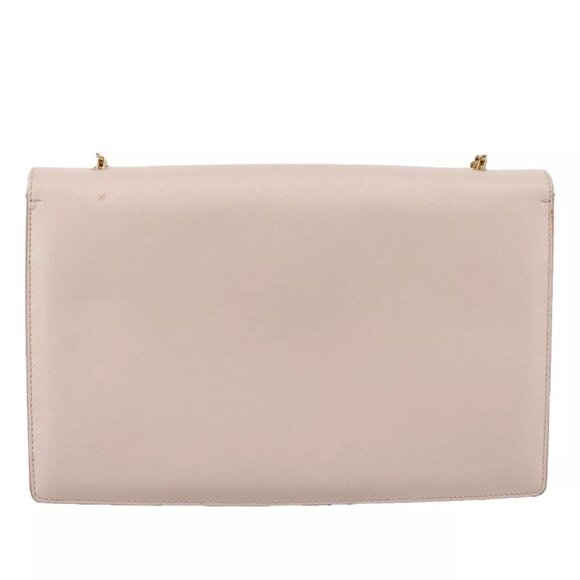 Salvatore Ferragamo Chain Shoulder Bag Leather Pink Gold Auth - Picture 3 of 14